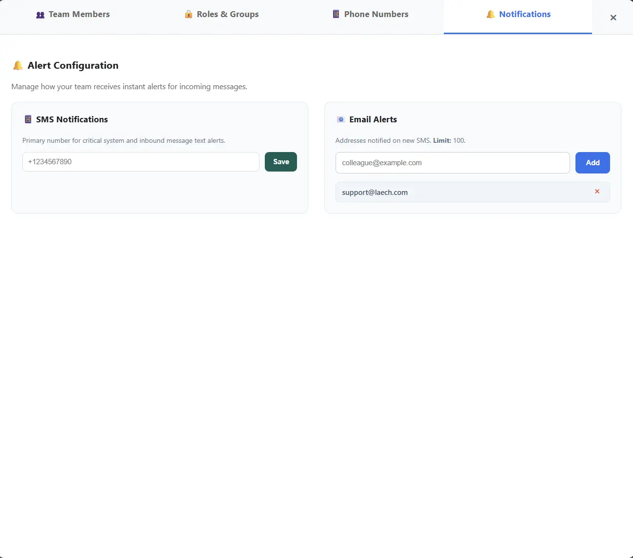 Team Collaboration Interface